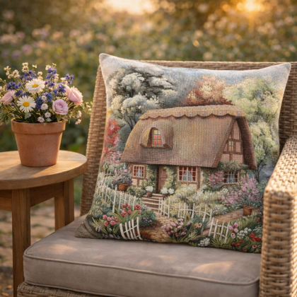 Gobelínová obliečka na vankúš 1352 vidiek