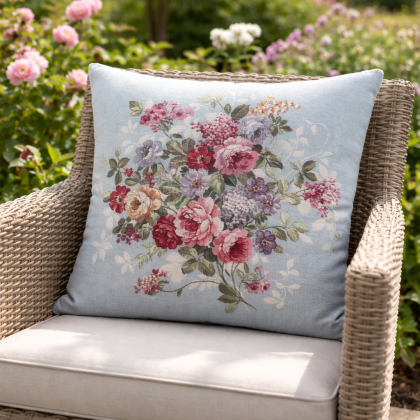 Gobelínová obliečka na vankúš 1007 AZ modrý