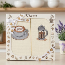 Kuchynské utierky 2ks v darčekovom balení cappučíno 166