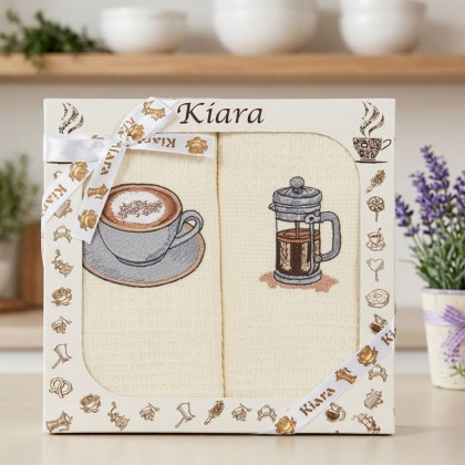 Kuchynské utierky 2ks v darčekovom balení cappučíno 166