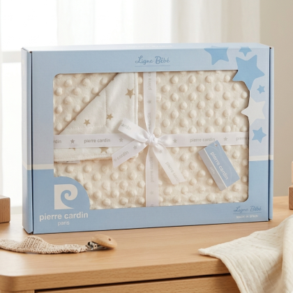 Zamatová deka Pierre Cardin 110x140 cm krémová