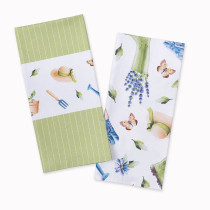 Designové kuchynské utierky Záhradka 2ks