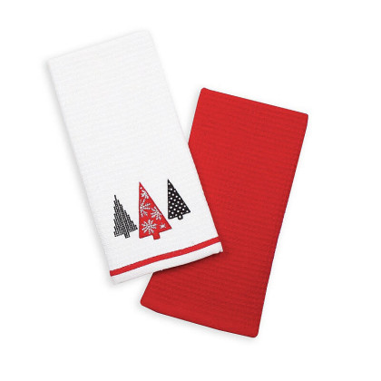 Vianočné vyšívané utierky - Stromčeky Vianočné vyšívané utierky - Stromčeky