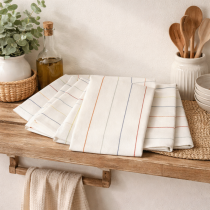 Kuchynsá utierka ĺanová s prúžkami 32