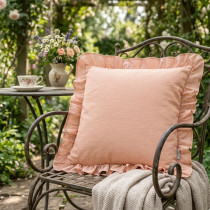 Ľanová obliečka na vankúš 45x45 cm AVINION svetlo ružová