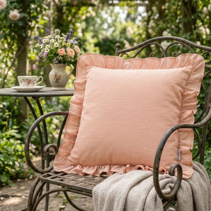 Ľanová obliečka na vankúš 45x45 cm AVINION svetlo ružová