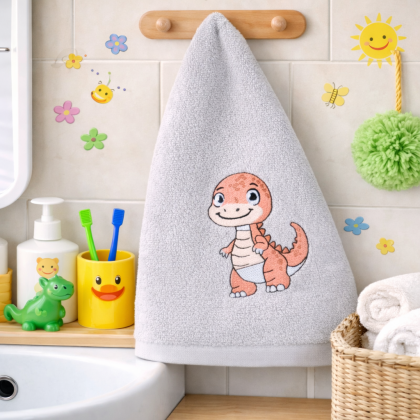 Detský uterák LILI 70 sivý dino Detský uterák LILI 70 sivý dino
