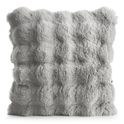 Dekoračná obliečka Lily sivá - kožušinová štruktúra