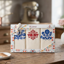 Darčeková sada vaflových utierok s ľudovou výšivkou folk 113