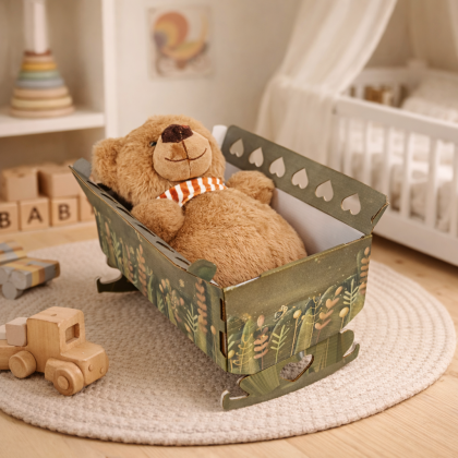 Plyšová hračka - Môj prvý medvedík v zelenej kolíske