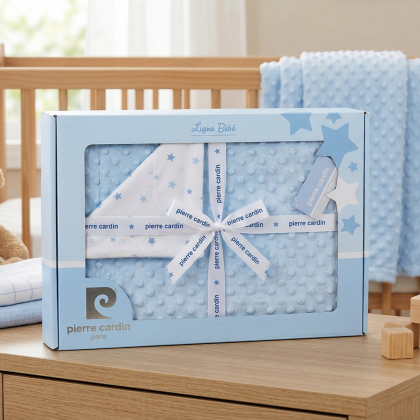 Zamatová deka Pierre Cardin 110x140 cm modrá