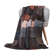Deka VELURO mozaika hnedá hrdzavá 25862