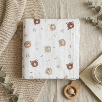 Mušelínová zavinovacia plienka 120x120 cm Macik 72