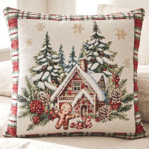 Vianočná gobelínová obliečka chenille 004V