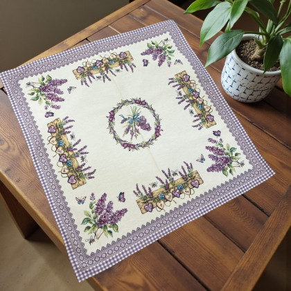 Gobelínový obrus na stôl Aurel s levanduľou