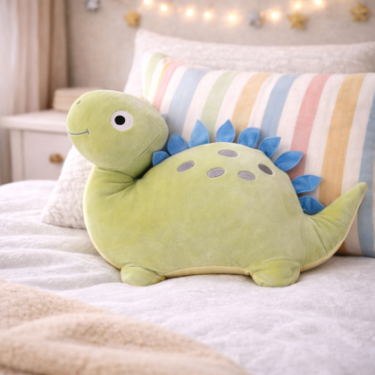 Plyšák - Plyšová hračka/vankúš DINO zelený 40cm