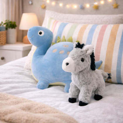 Plyšák Oslík šedý 25 cm