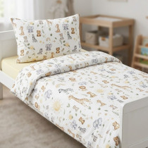 Posteľné obliečky do postieľky 160 A so zvieratkami