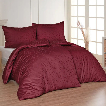 Posteľné obliečky damaškové Victoria vínová