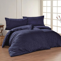 Posteľné obliečky damaškové Victoria navy