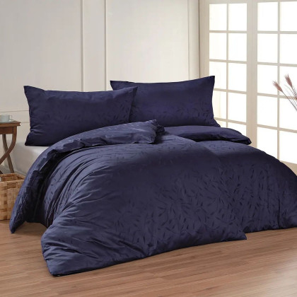 Posteľné obliečky damaškové Victoria navy