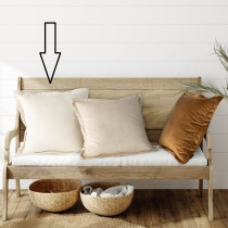 Dekoračná obliečka na vankúš RIA zo zamatu, krémová