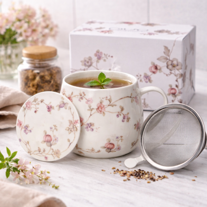 Bylinkový porcelánový hrnček SAFA 0.43l