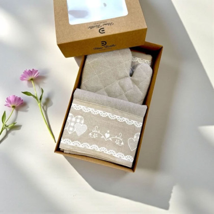 Darčekový set 2ks utierky s chňapkou Biscuit