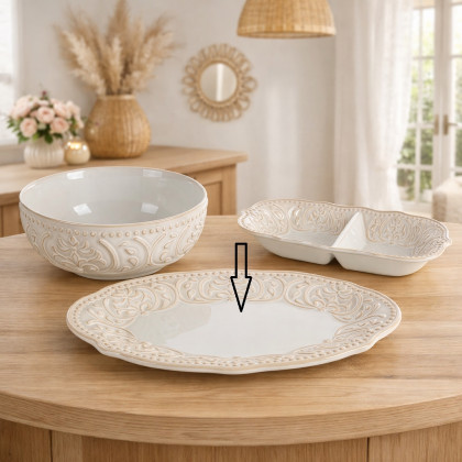 Keramický oválny tanier Venus