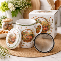 Bylinkový hrnček Kôš poľných kvietkov 0,35 l porcelán Bylinkový hrnček Kôš poľných kvietkov 0,35 l porcelán