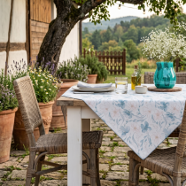 Obrus na stôl INES 85x85 cm s potlačou s rastlinným motívom