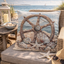 Obliečka na vankúš 1404 B s letným motívom - mušle