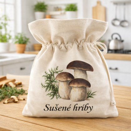 Vrecko na bylinky 30x35 cm – Sušené hríby Vrecko na bylinky 30x35 cm – Sušené hríby