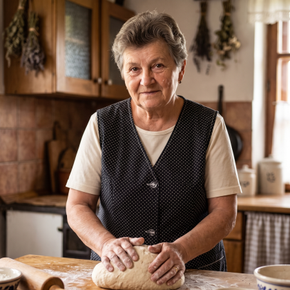 Kuchynská ZÁSTERA šatová 3/4, bavlna 03 čierna s bodkou