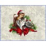 Vianočné gobelínové šerpy - behúne Eden 997 vianočné mačičky