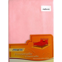 Bavlnené klasické prestieradlo ružové s gumičkou