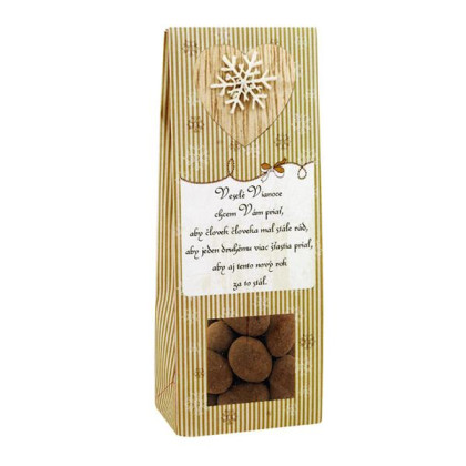 Mandle - Vianočná vločka/snehuliak, Mandle 90gr.