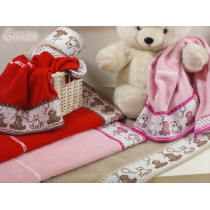 Detské uteráky Sweet bear - červené Detské uteráky Sweet bear - červené