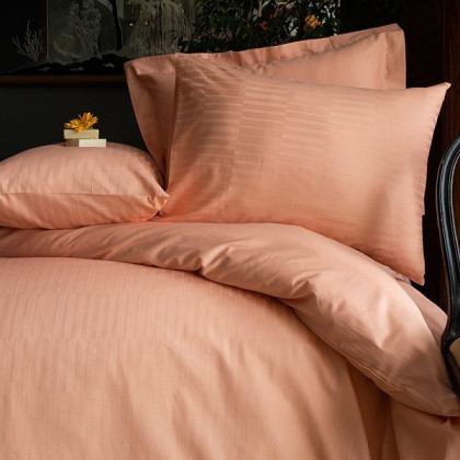 Damaškové návliečky Issimo Home RHYTHM Púdrová 140x200 cm