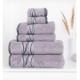 BORNEO uteráky, osušky - šedé s antracitovou bordúrou
