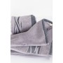 BORNEO uteráky, osušky - šedé s antracitovou bordúrou