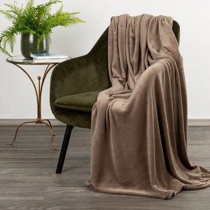 Deka SIMPLE hnedá 150x200 cm jemná jednofarebná deka