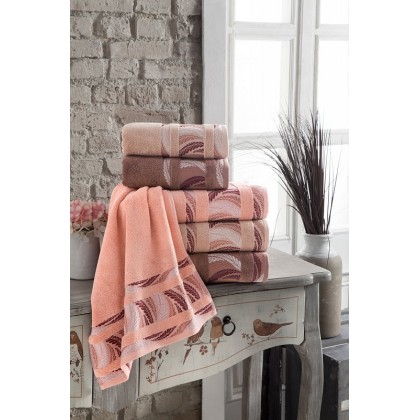 TANA BROWNIE  - orieškové bavlnené uteráky, osušky