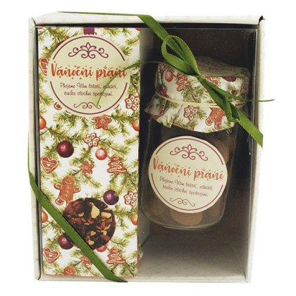 Darčekový balíček čaj + mandle Medovník