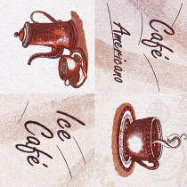 Teflónový obrus vzorovaný Čajník, kafé Teflónový obrus vzorovaný Čajník, kafé