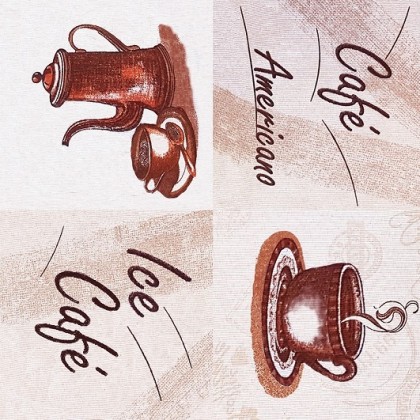 Teflónový obrus vzorovaný Čajník, kafé