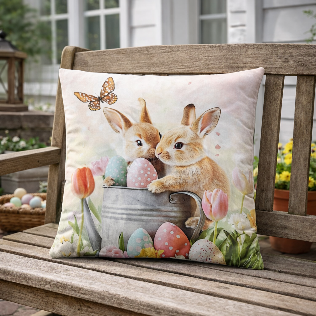 Zamatová obliečka so zajačikmi